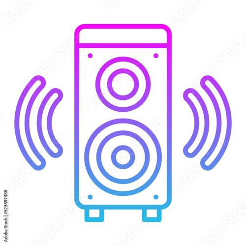 Speaker Line Gradient Icon