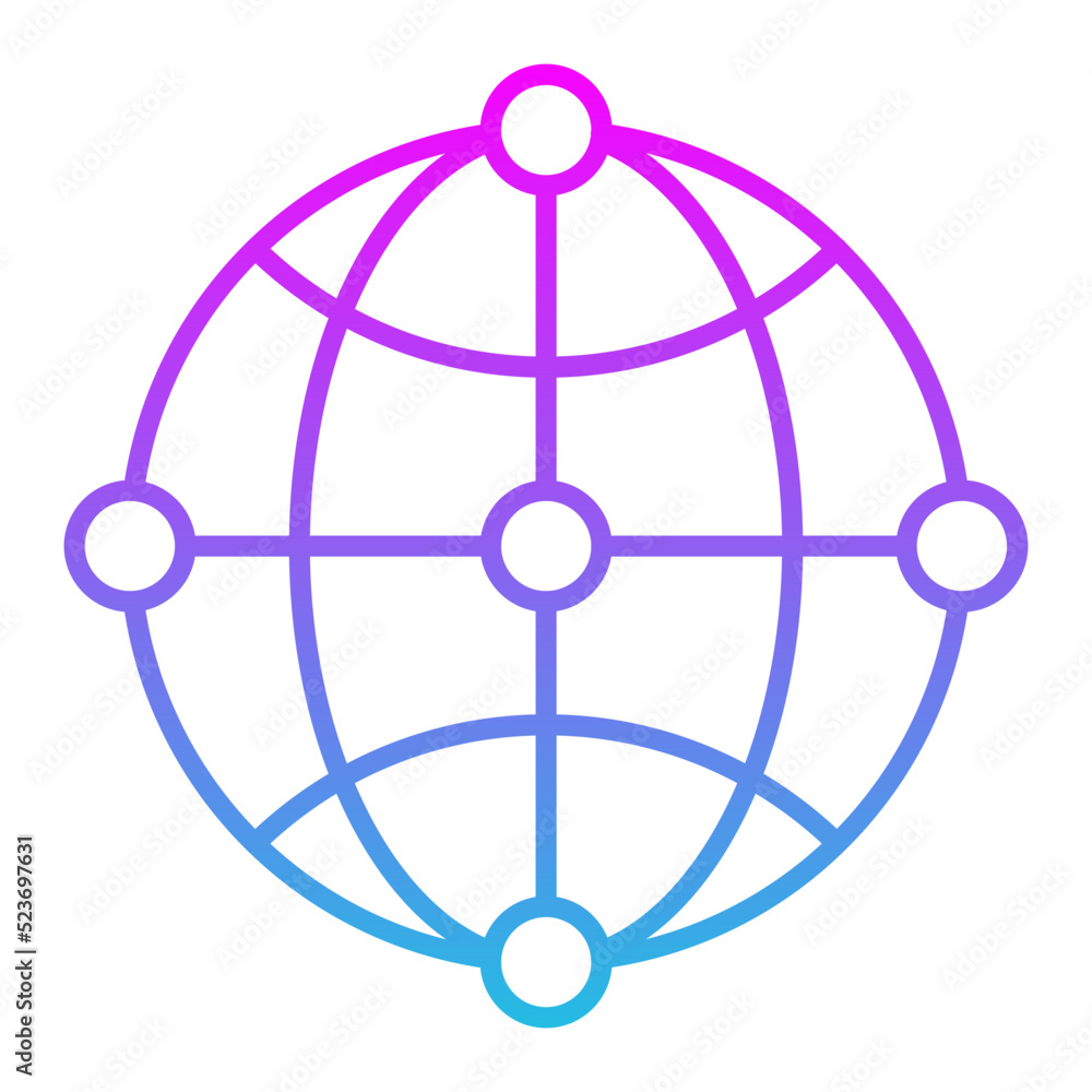 Internet Line Gradient Icon