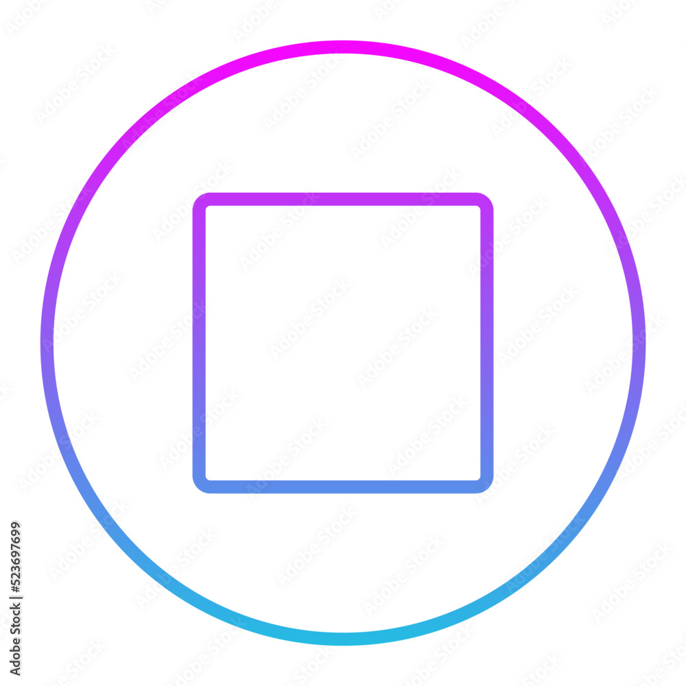 Stop Line Gradient Icon Stop Line Gradient Icon