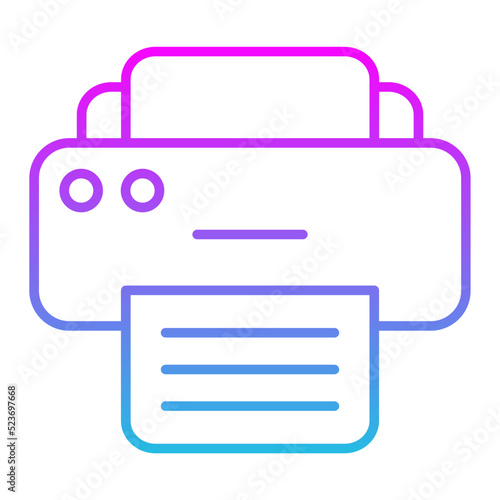 Printer Line Gradient Icon