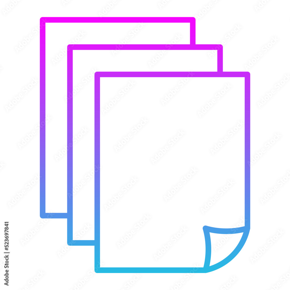 Paper Line Gradient Icon Paper Line Gradient Icon