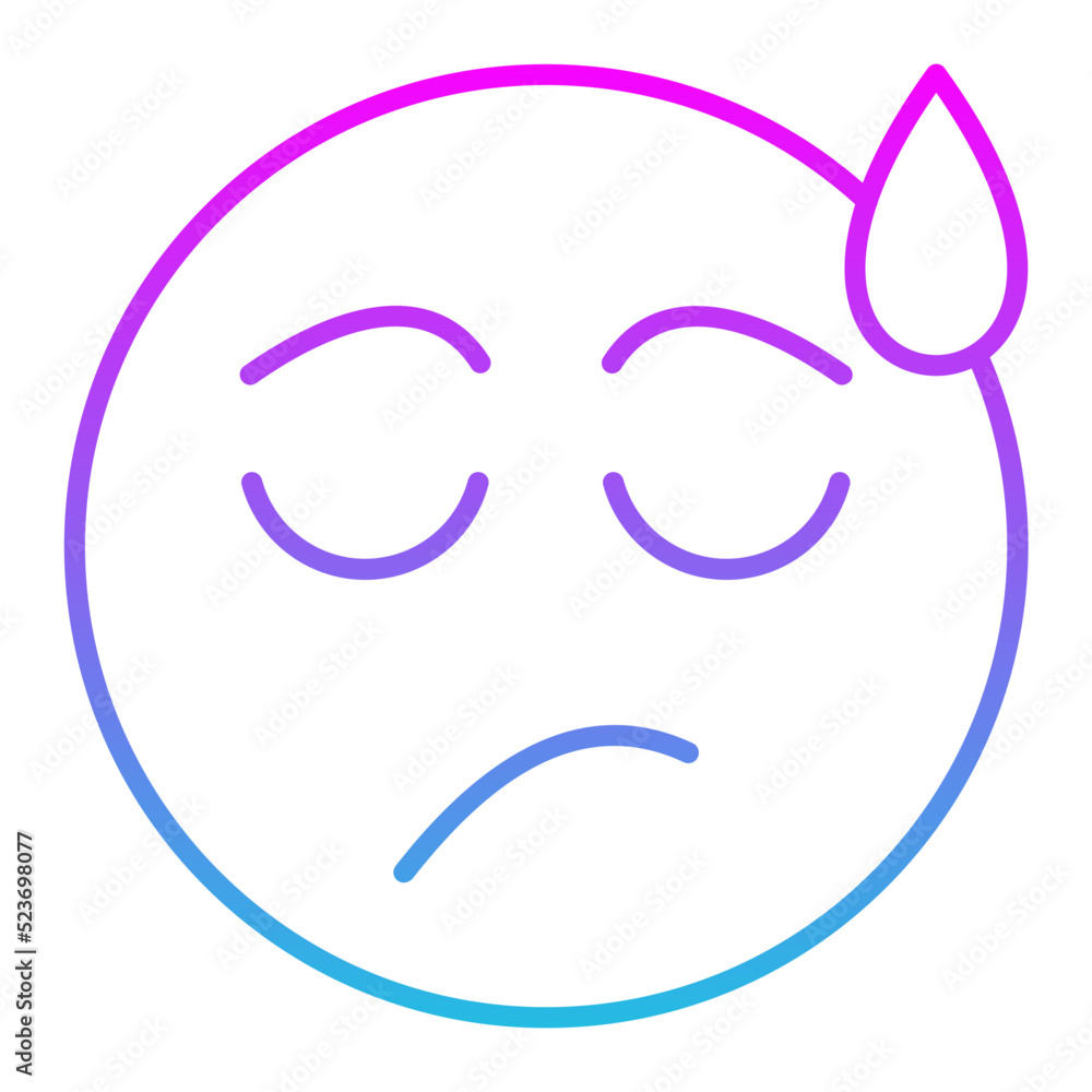 Disappointed Line Gradient Icon Disappointed Line Gradient Icon