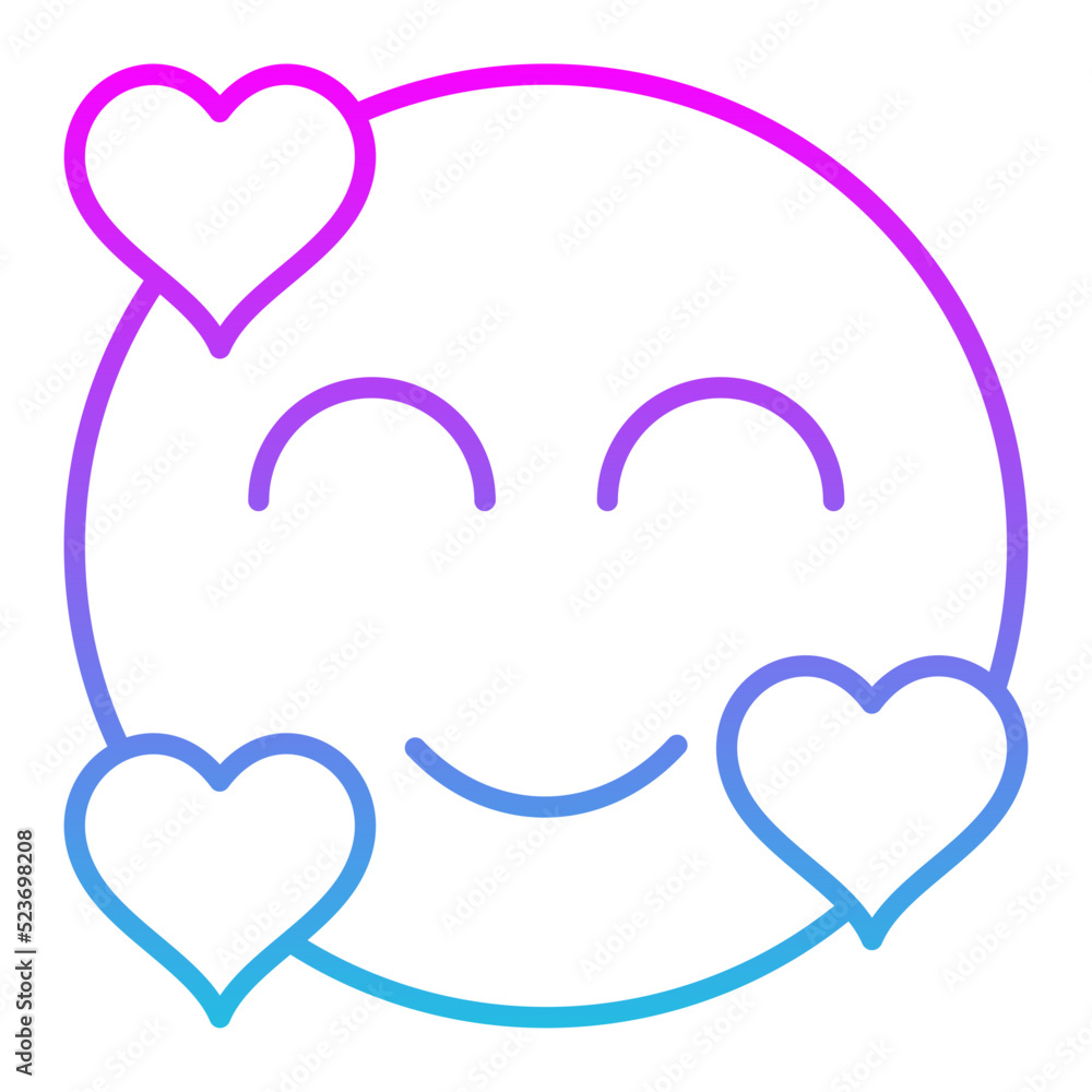 Loved Line Gradient Icon Loved Line Gradient Icon