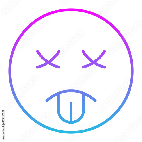 Knocked Out Line Gradient Icon