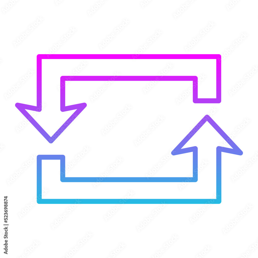 Rectangular Line Gradient Icon Rectangular Line Gradient Icon