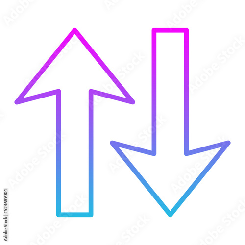 Up Down Line Gradient Icon