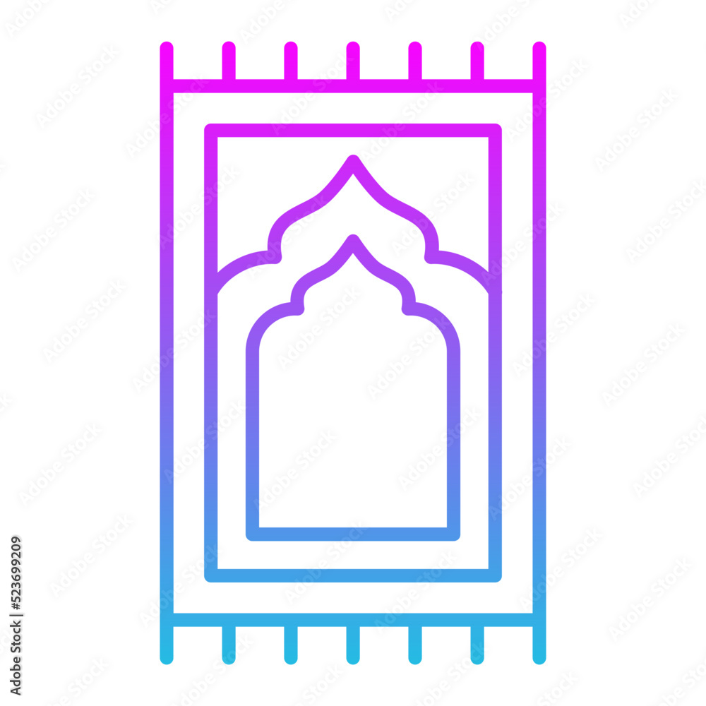 Sajadah Line Gradient Icon Sajadah Line Gradient Icon