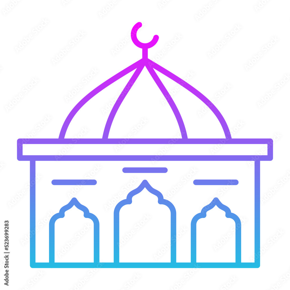 Dome Line Gradient Icon Dome Line Gradient Icon