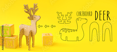 Handmade cardboard deer toy...