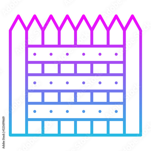 Fence Line Gradient Icon