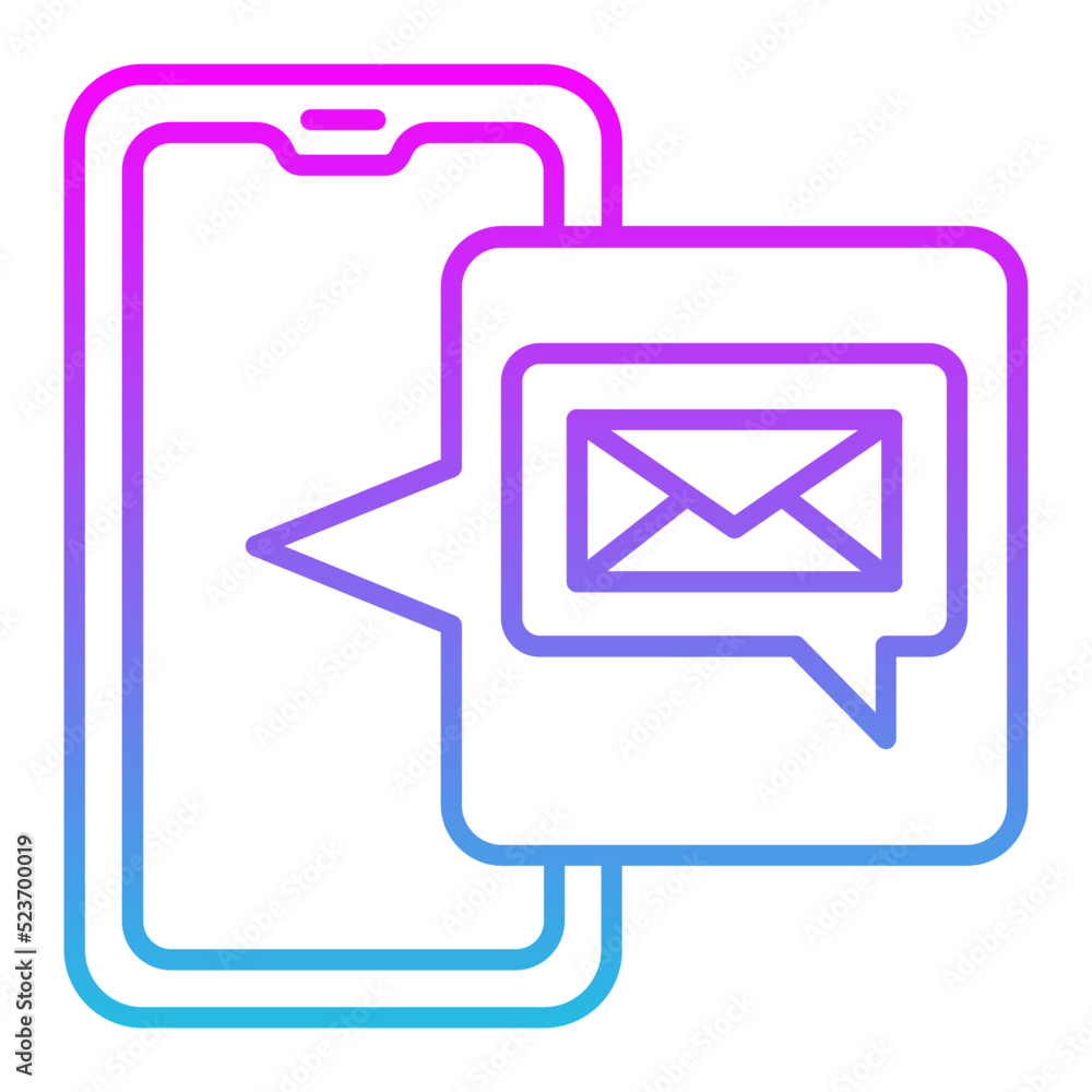 Messenger Line Gradient Icon Messenger Line Gradient Icon