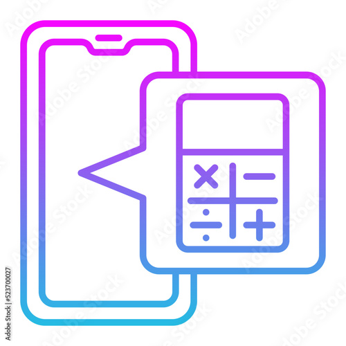 Calculator Line Gradient Icon