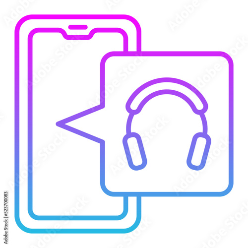 Headphones Line Gradient Icon