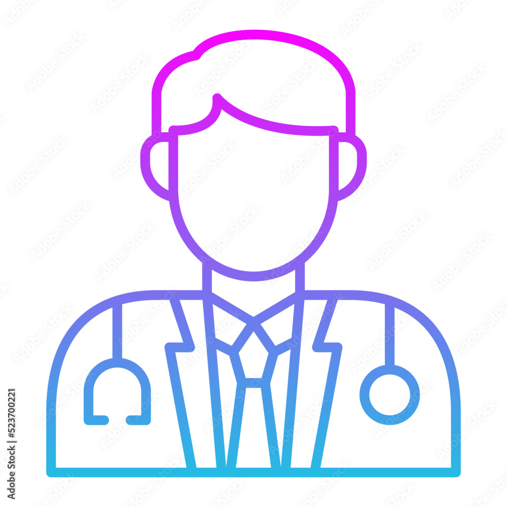 Doctor Line Gradient Icon Doctor Line Gradient Icon