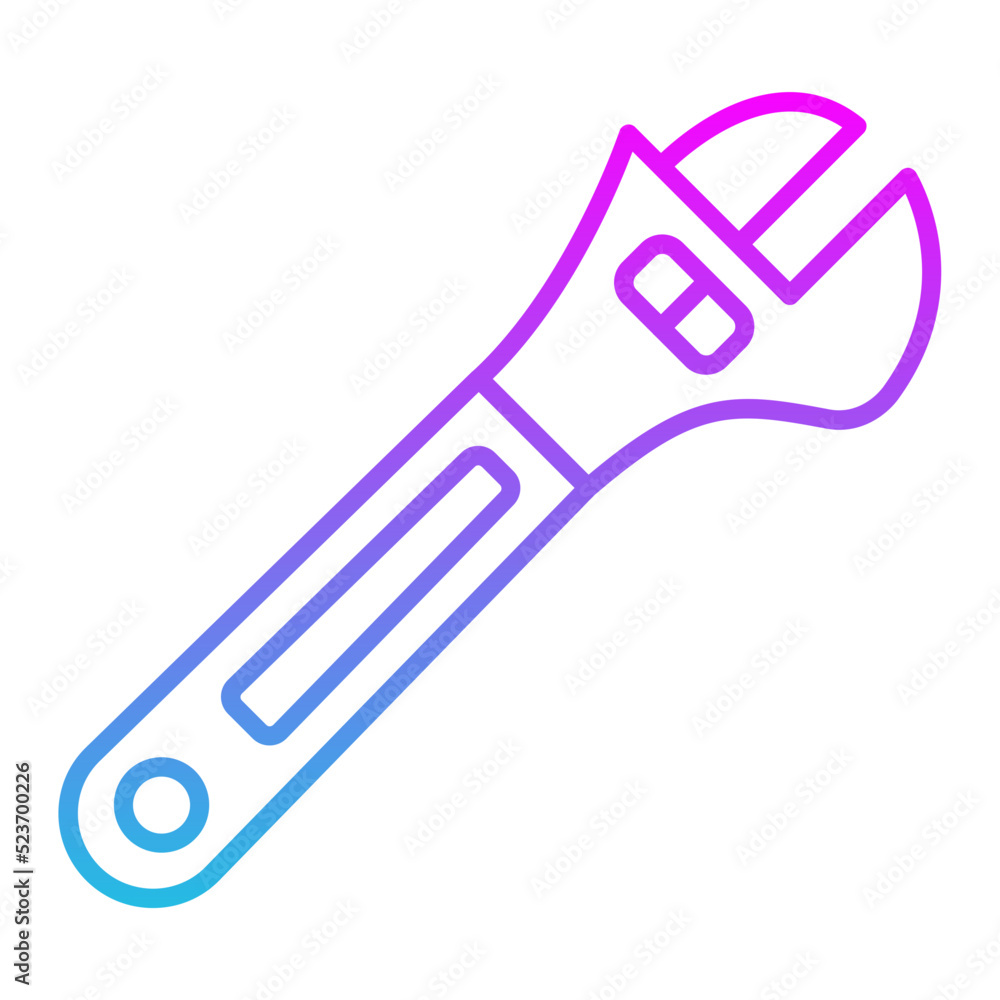 Wrench Line Gradient Icon Wrench Line Gradient Icon