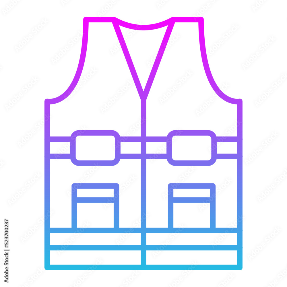 Protector Vest Line Gradient Icon Protector Vest Line Gradient Icon