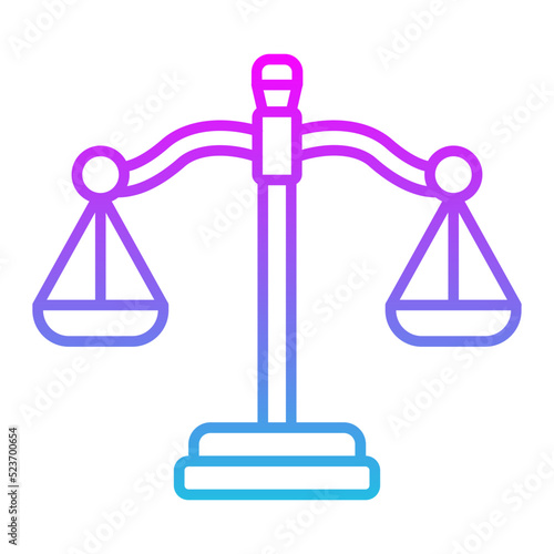 Justice Line Gradient Icon