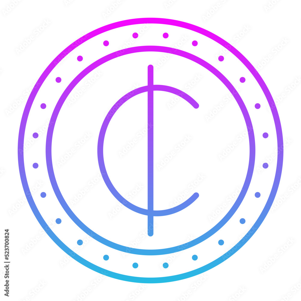 Cedis Line Gradient Icon Cedis Line Gradient Icon