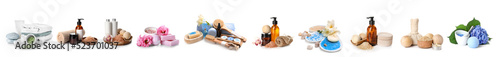 Set of spa supplies isolate...