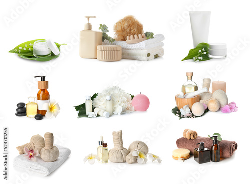 Set of spa supplies isolate...