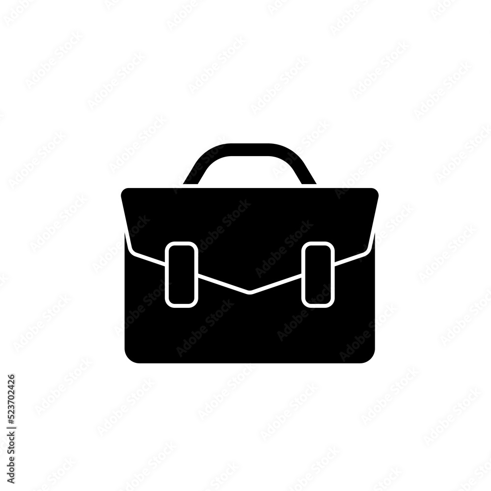 Briefcase icon Office briefcase flat symbol design illustration. Briefcase icon Office briefcase flat symbol design illustration.