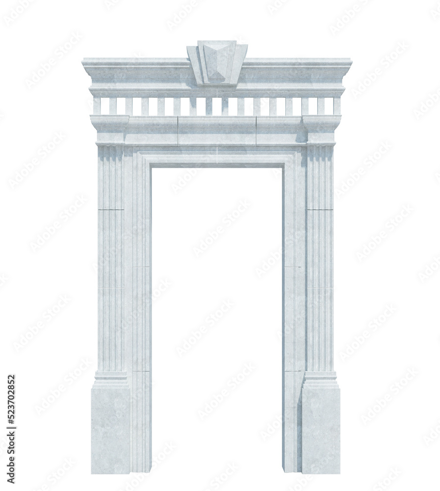 Obraz premium 3d Render Building Structure On White