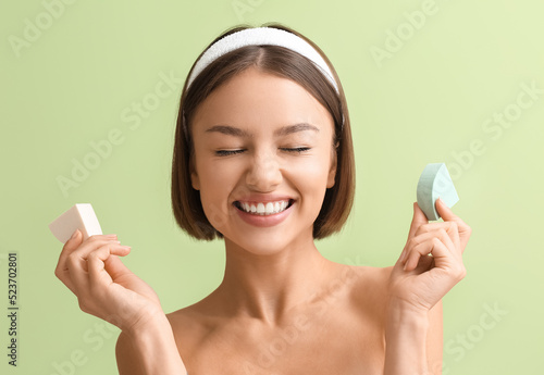 Pretty young woman with mak...