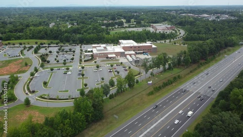 Hospital shot with interstate in shot, Winston-Salem NC photo