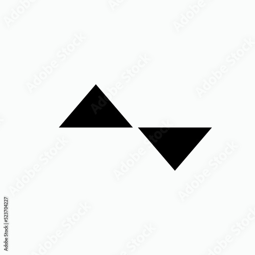 Updown Lift Button. Building Transportation , Vertical Access Symbol - Vector.  