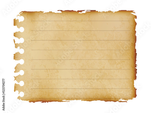 vintage old paper note