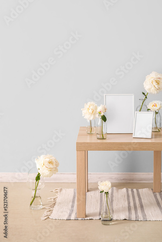 Vases with beautiful peony ...