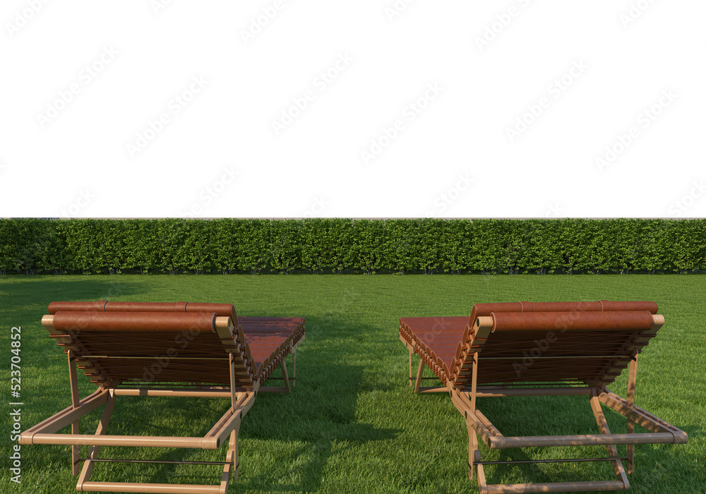 Lawns and daybed on a transparent background
