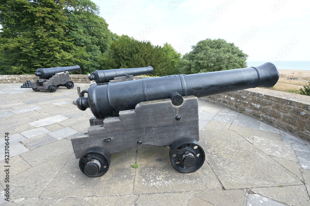 Cannon on the ramparts of an English Artillery Fortress. 