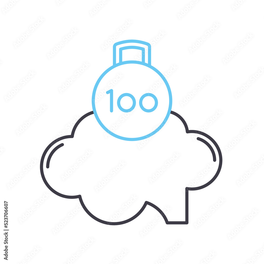 depression line icon, outline symbol, vector illustration, concept sign depression line icon, outline symbol, vector illustration, concept sign