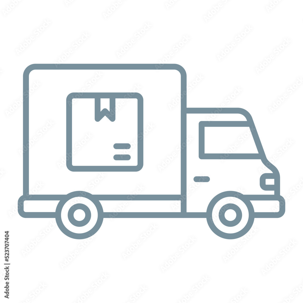 Delivery Truck Multicolor Line Icon Delivery Truck Multicolor Line Icon