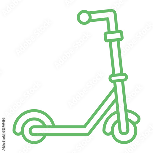 Kick Scooter Multicolor Line Icon