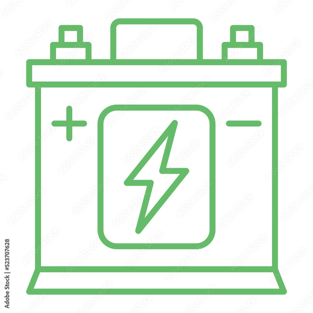 Battery Multicolor Line Icon Battery Multicolor Line Icon