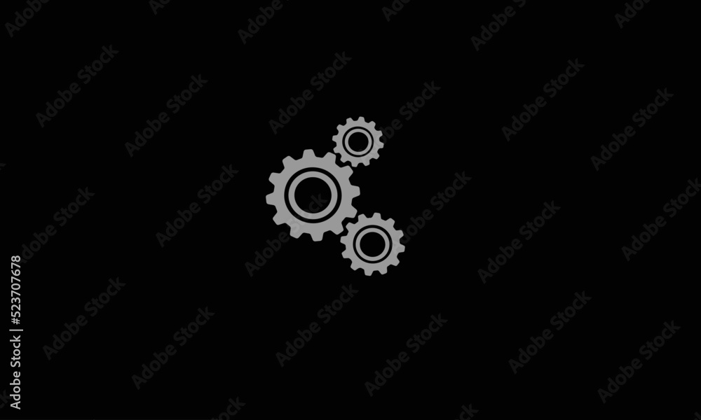 Vetor de Alphabet letters Initials Monogram logo.Gear.mechanism