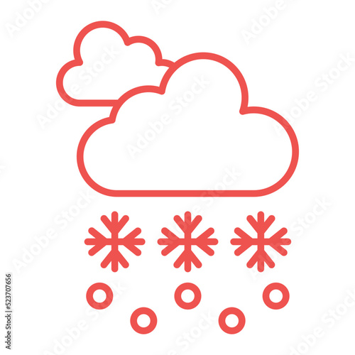 Snow Storm Multicolor Line Icon