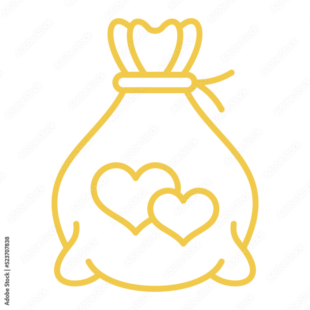 Obraz premium Money Bag Multicolor Line Icon