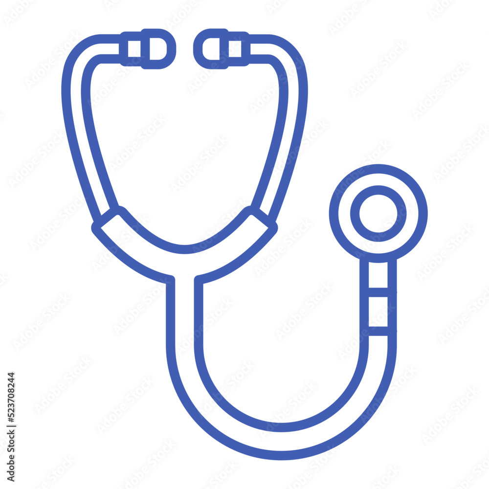 Stethoscope Multicolor Line Icon Stethoscope Multicolor Line Icon