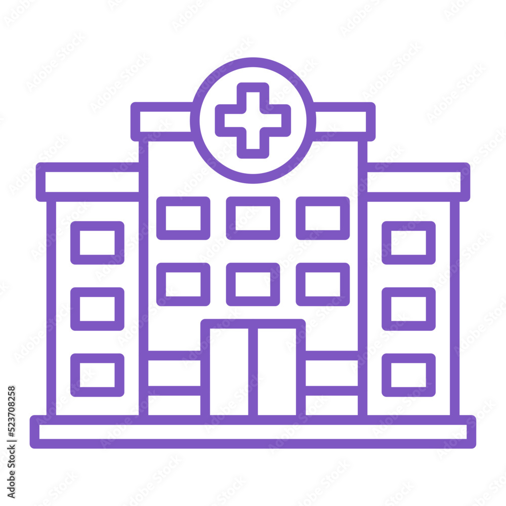 Fototapeta premium Hospital Multicolor Line Icon