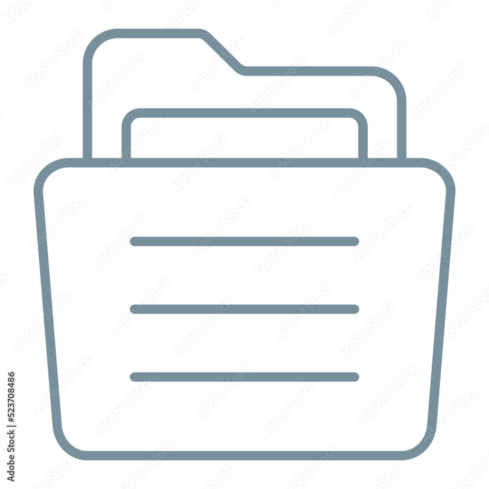 Folder Multicolor Line Icon Folder Multicolor Line Icon