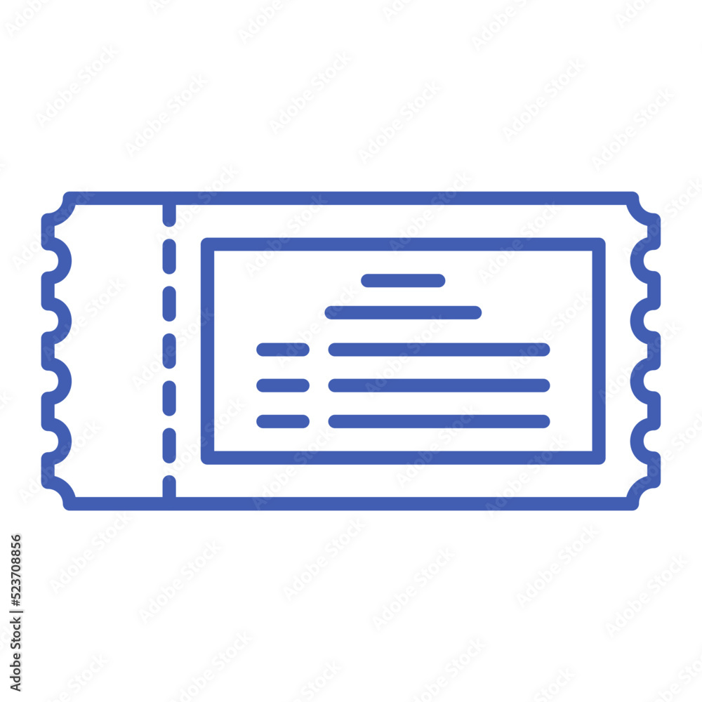 Ticket Multicolor Line Icon Ticket Multicolor Line Icon