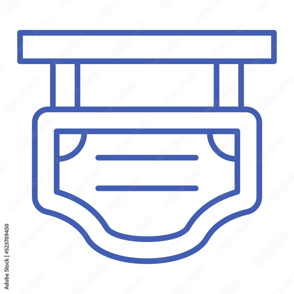 Signboard Multicolor Line Icon Signboard Multicolor Line Icon