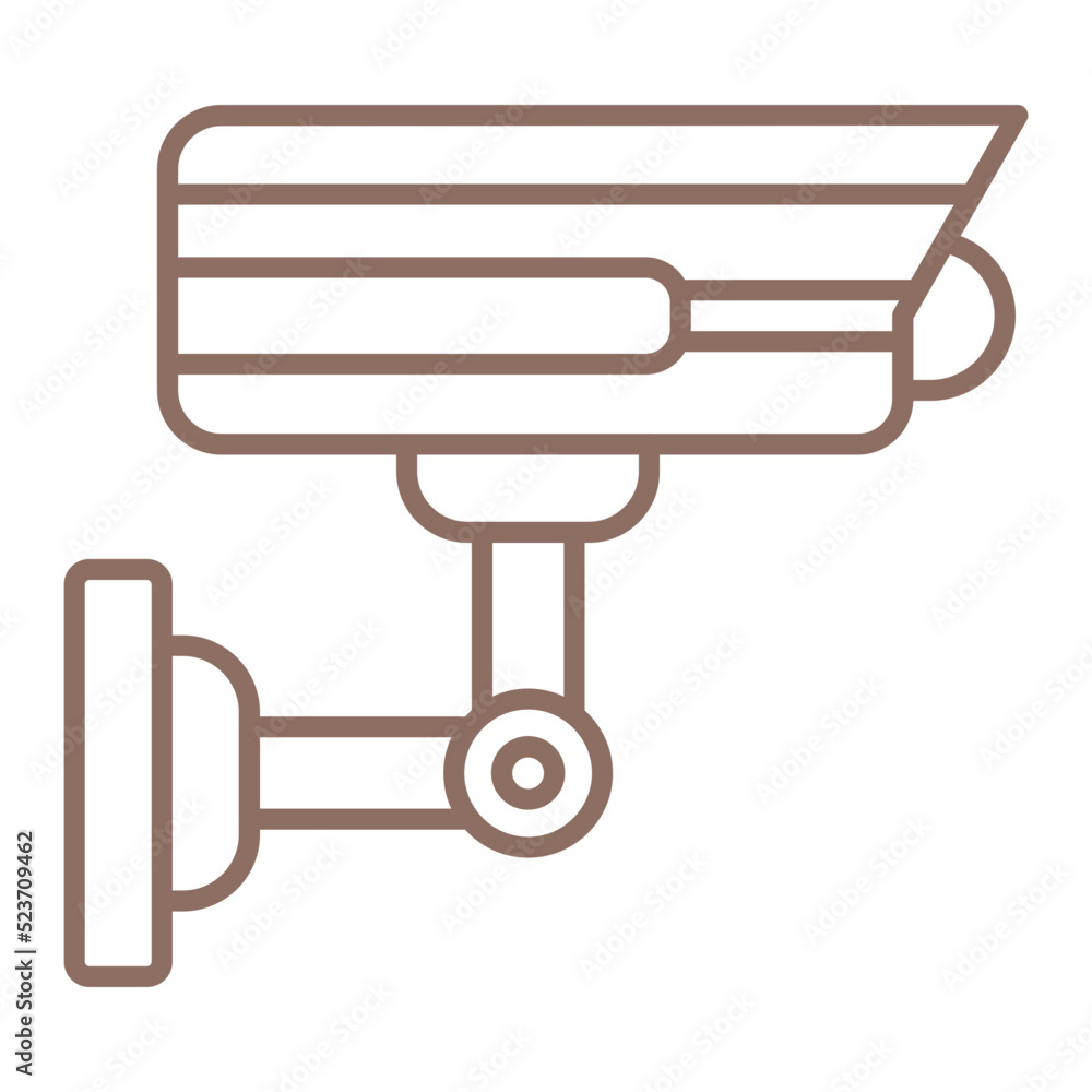 Cctv Camera Multicolor Line Icon Cctv Camera Multicolor Line Icon