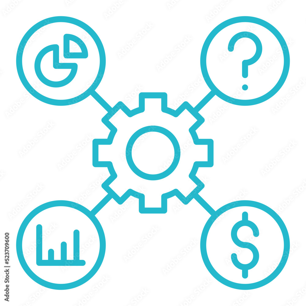 Efficiency Multicolor Line Icon Efficiency Multicolor Line Icon