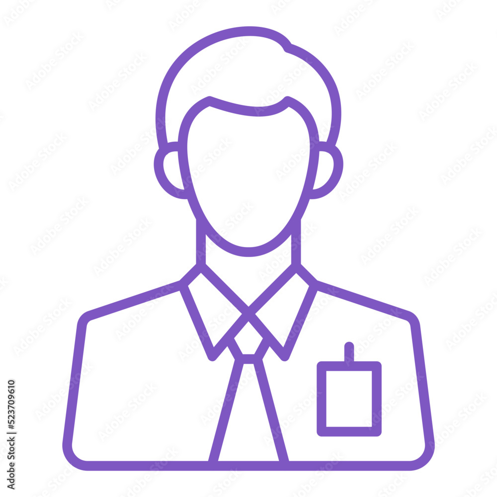 Employee Multicolor Line Icon Employee Multicolor Line Icon