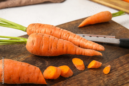 Wooden board with fresh car...