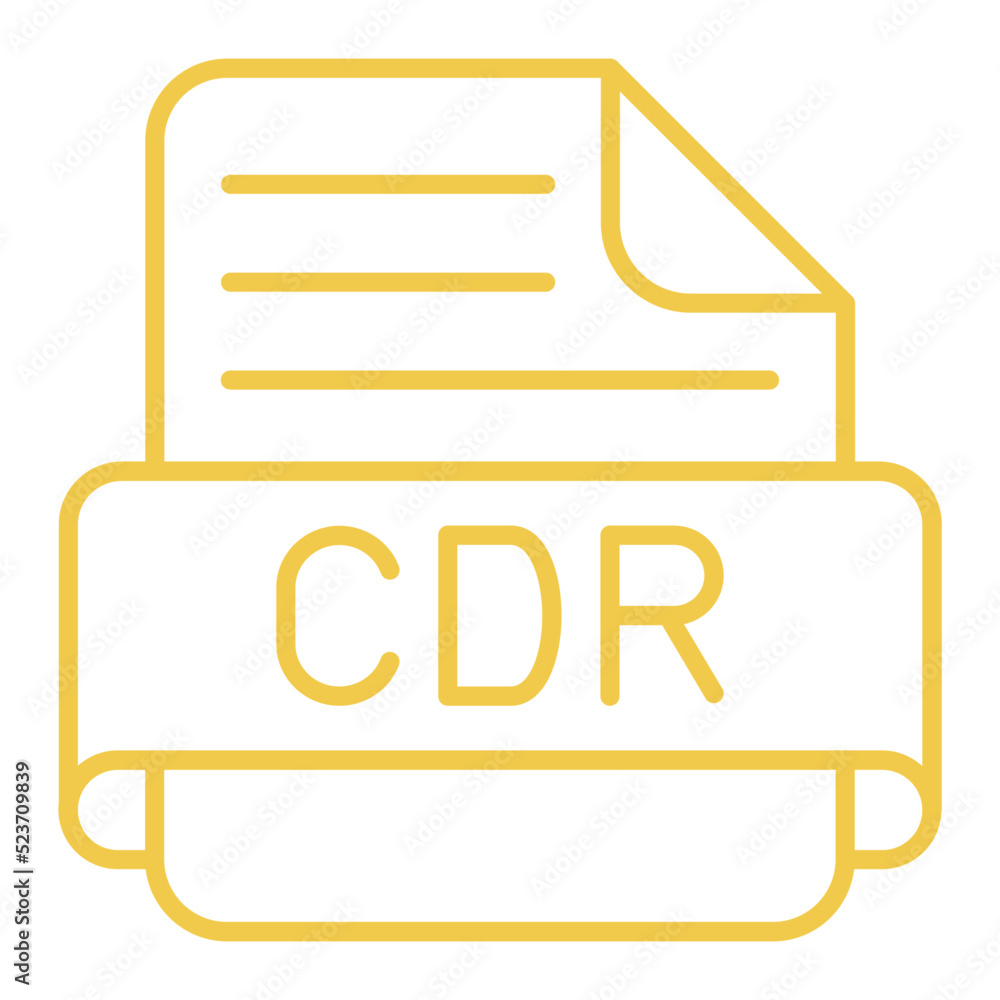 Cdr Multicolor Line Icon Cdr Multicolor Line Icon